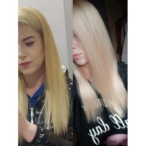 szampon joanna blond włosy przed i po