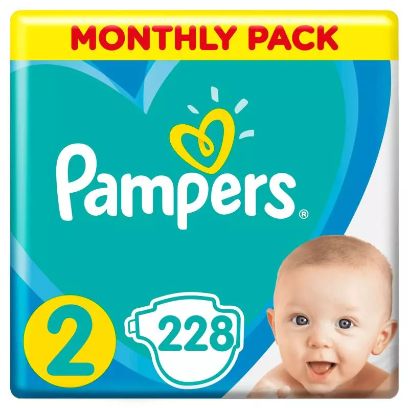 pampers new baby dry 2 228 szt