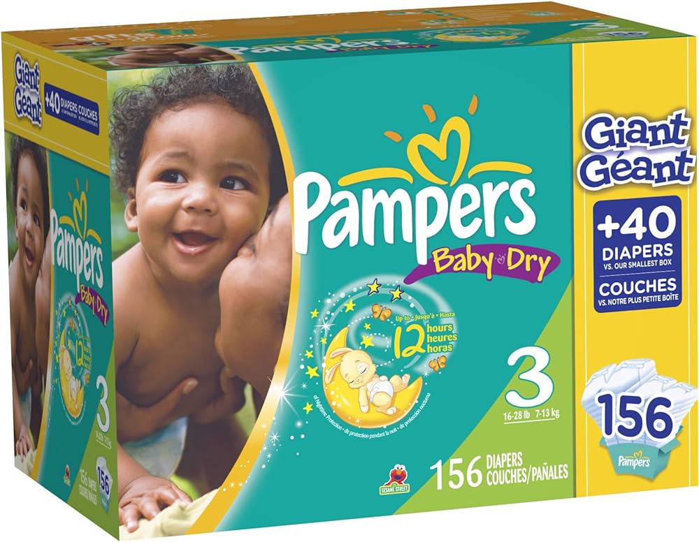 pampers new baby dry 3 box