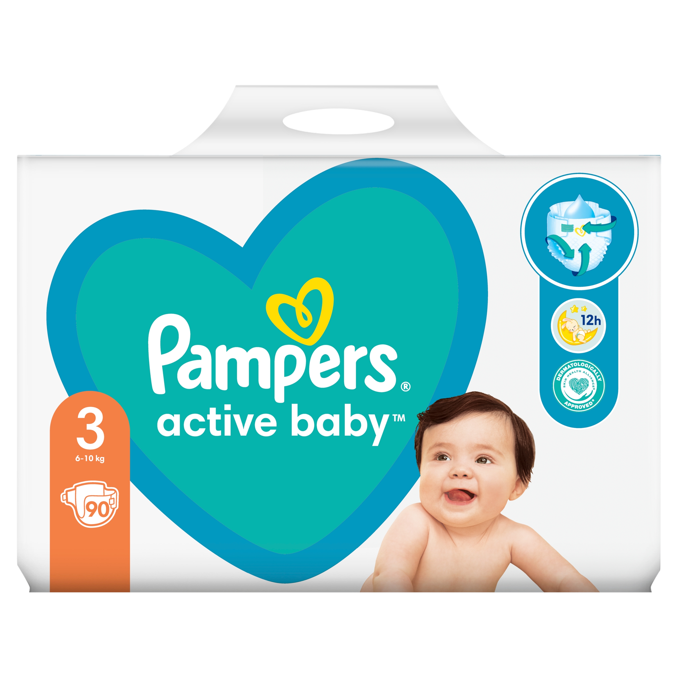 pampers active baby-dry pieluszki 3 midi 74 sztuki