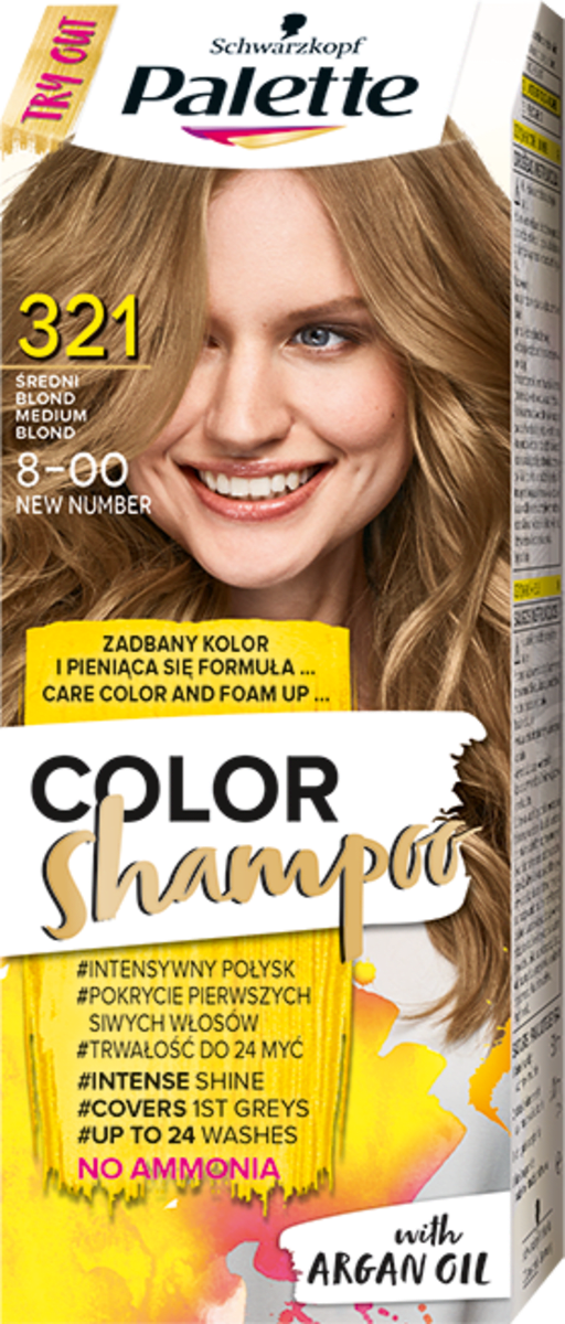 szampon koloryzujący palette with oil argan palette z oil arganowy