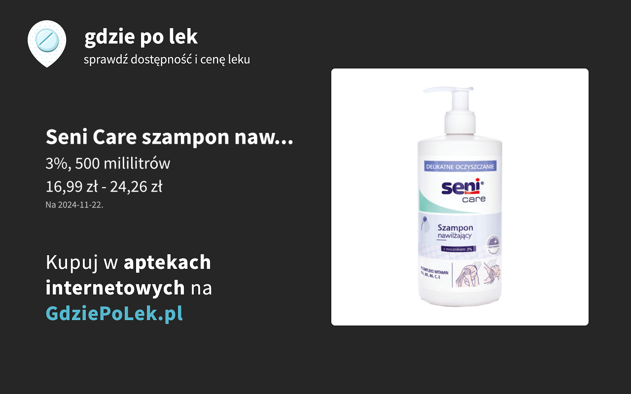 seni care szampon nawilżający sklad