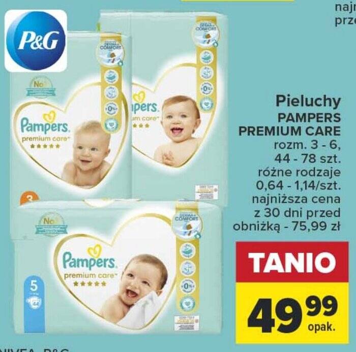 tanie pieluchy pampers wyprzedaże promocje