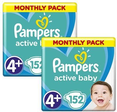 pieluchy pampers active baby-dry 4+ maxi+