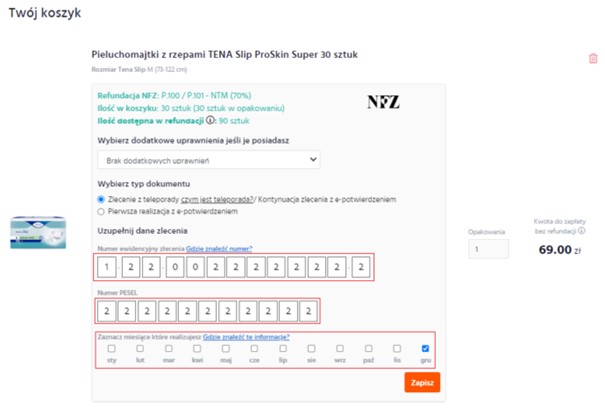 szczecin tena gdzie zrealizuje zlecenie na pieluchomajtki