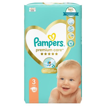 pampers premium care pieluchy rozmiar 3 midi 5-9kg 60 szt