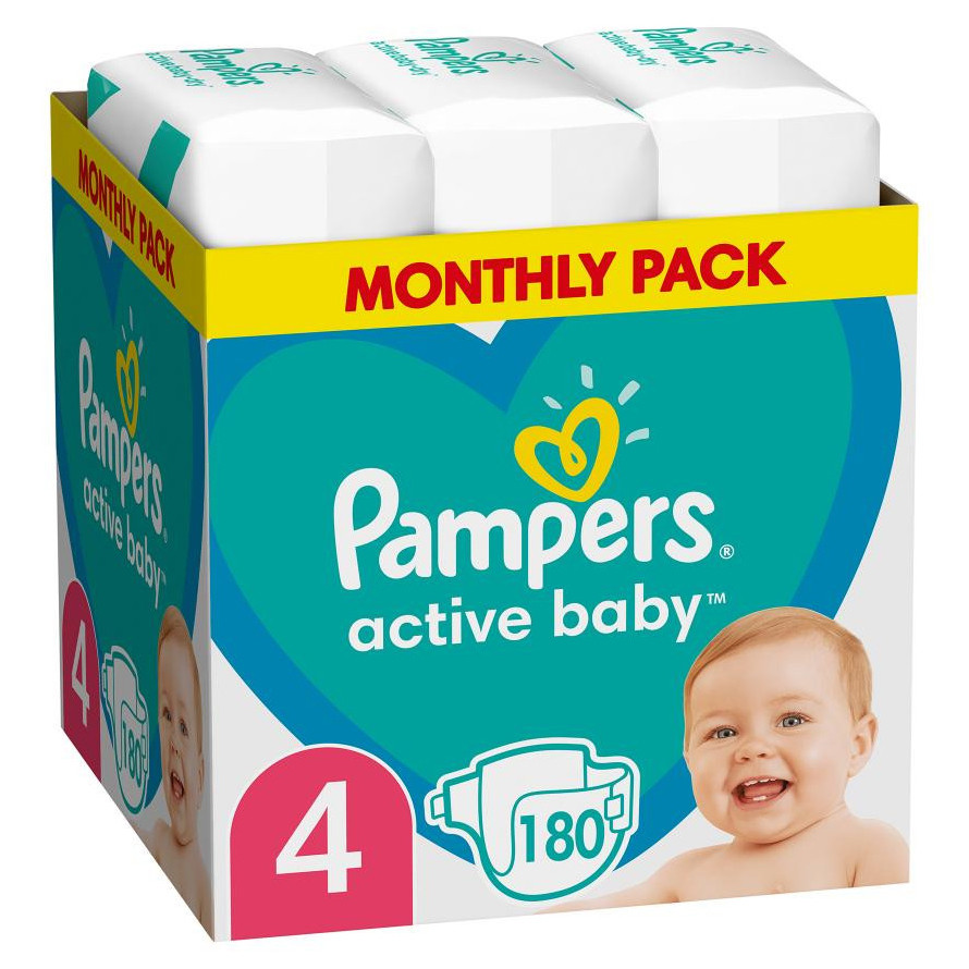 pampers active baby 4 maxi 174 szt