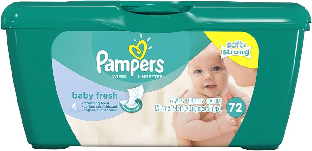 pampers plastic wet wipe box