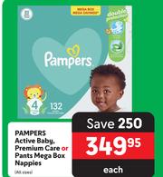 pampers active baby premium care