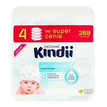 kindii cleanic chusteczki nawilżane skin balance sklad