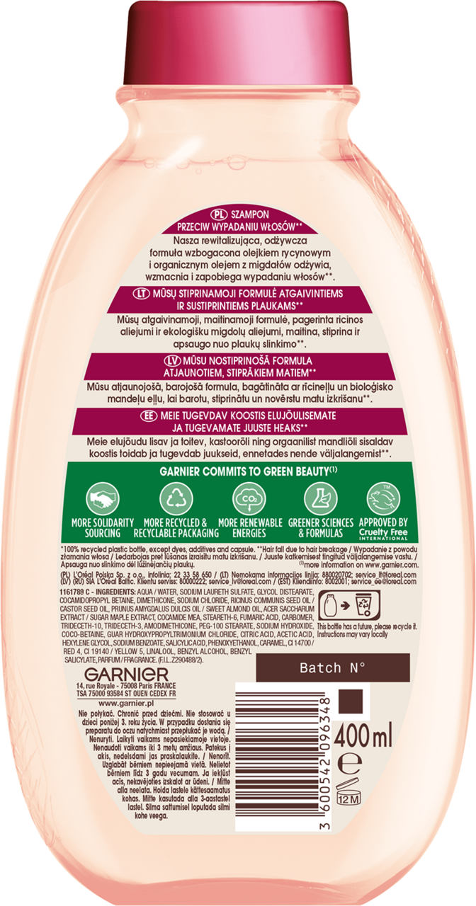 garnier botanic therapy szampon do włosów osłabionych i łamliwych