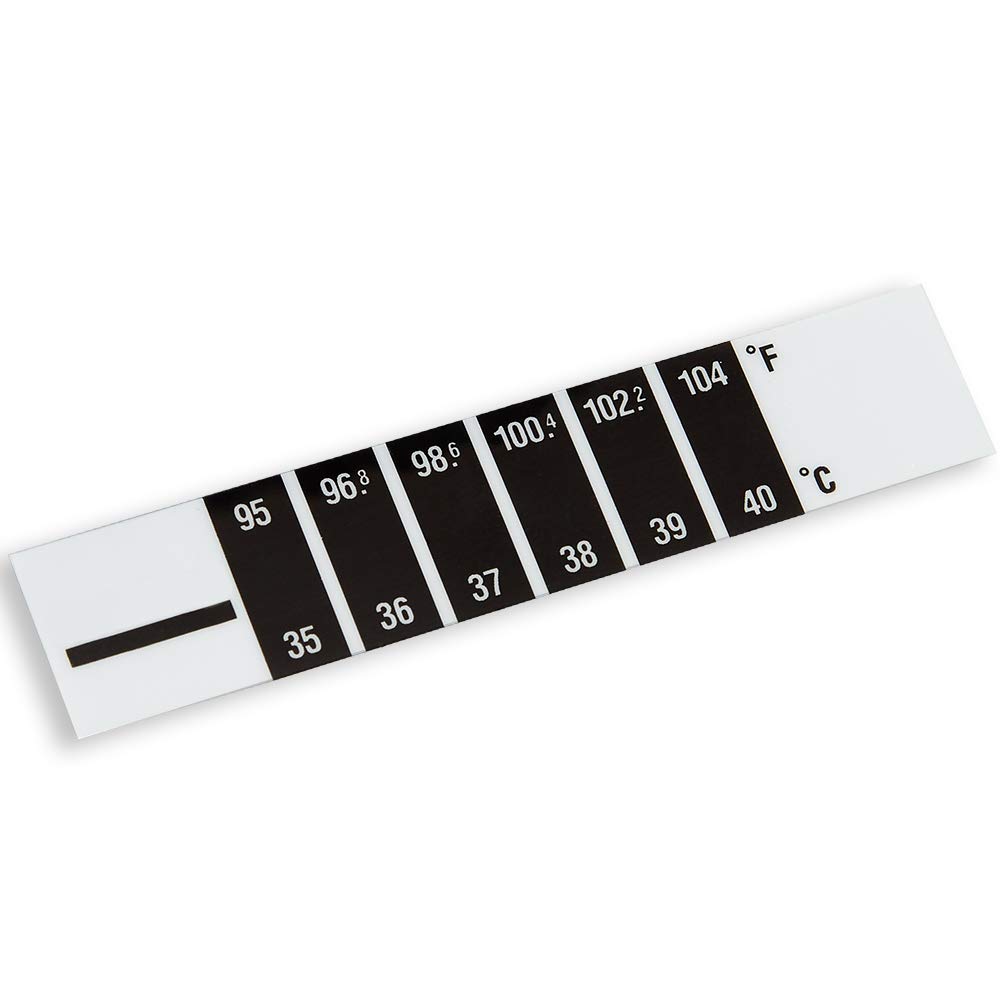 Forehead thermometer strips