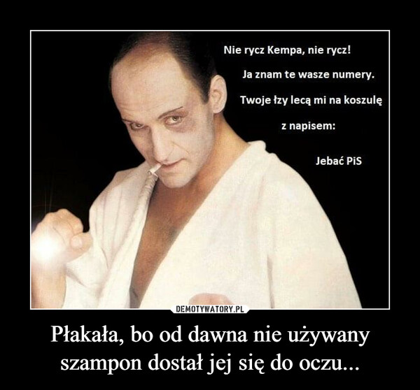 szampon dostał się do oczu