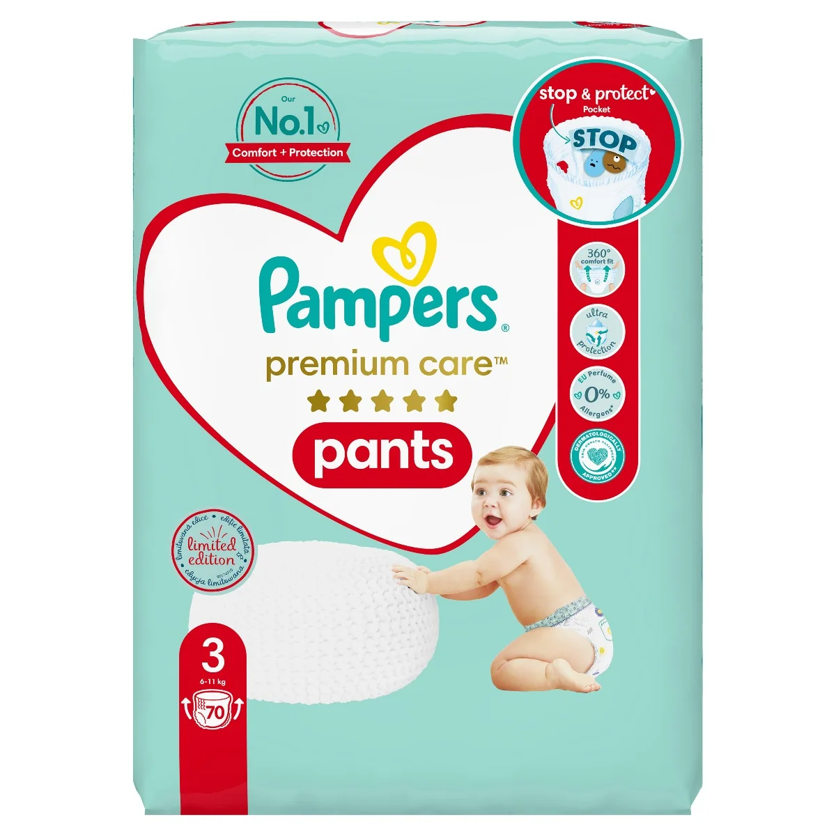 10 sztuk pampers premium care rozmiary