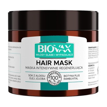biovax włosy słabe i wypadające szampon