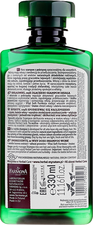 szampon pokrzywowy herbal care farmona