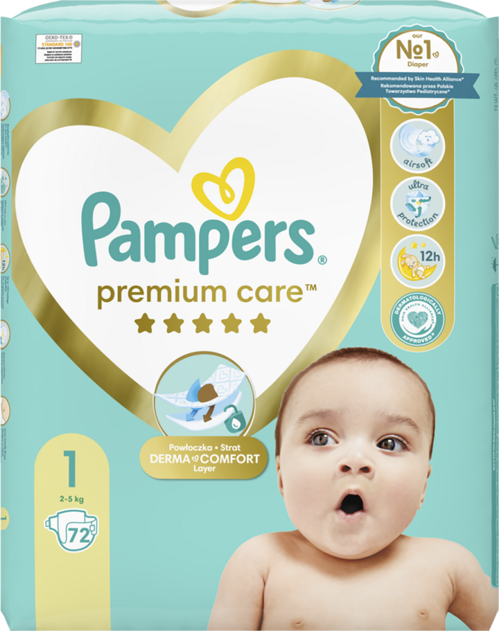 pieluszki pampers premium care newborn 2-5kg 78szt