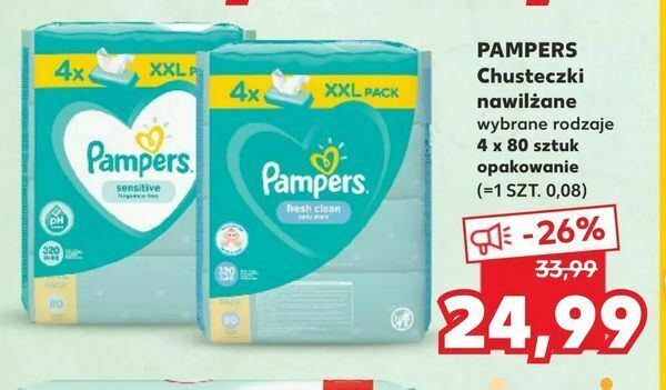 chusteczki nawilżane pampers kaufland