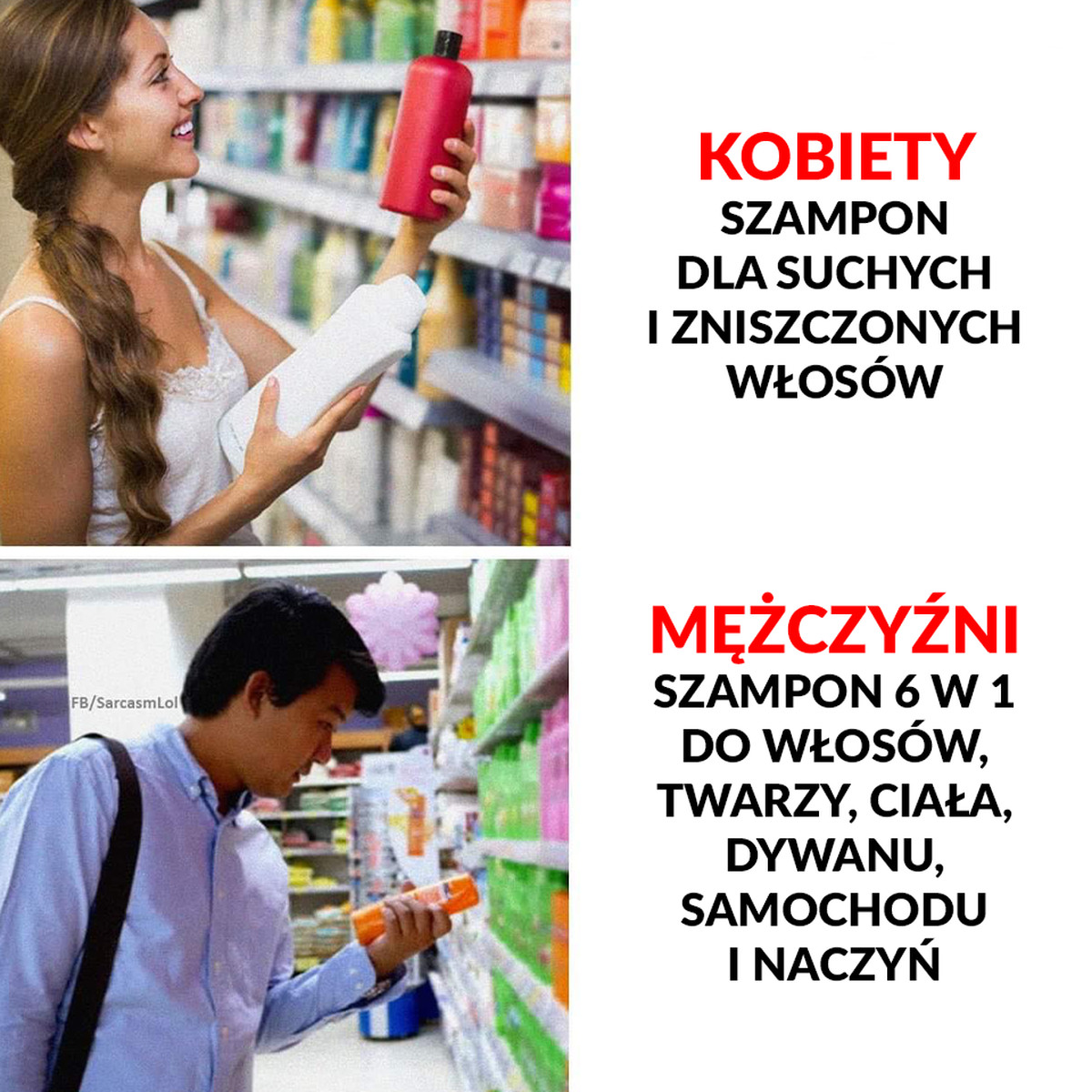 szampon dla mężczyzn vs szampon dla kobiet