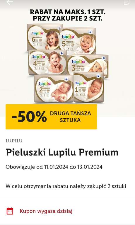 pieluszki jednorazowe lidl