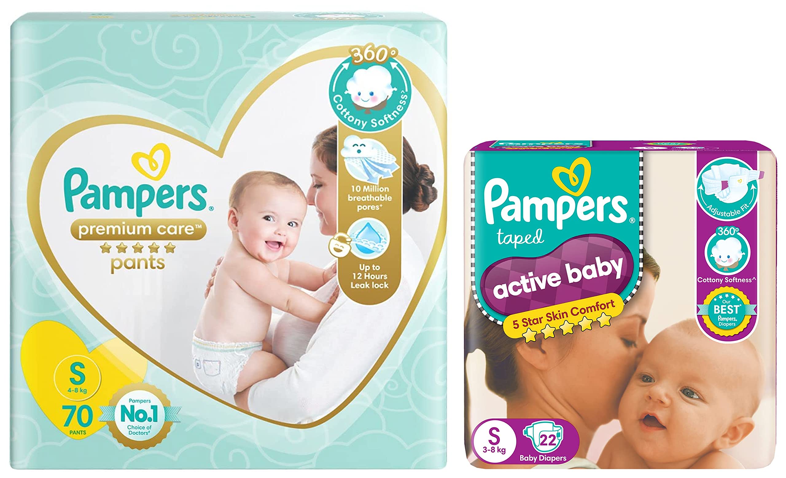 pampers active baby vs premium care