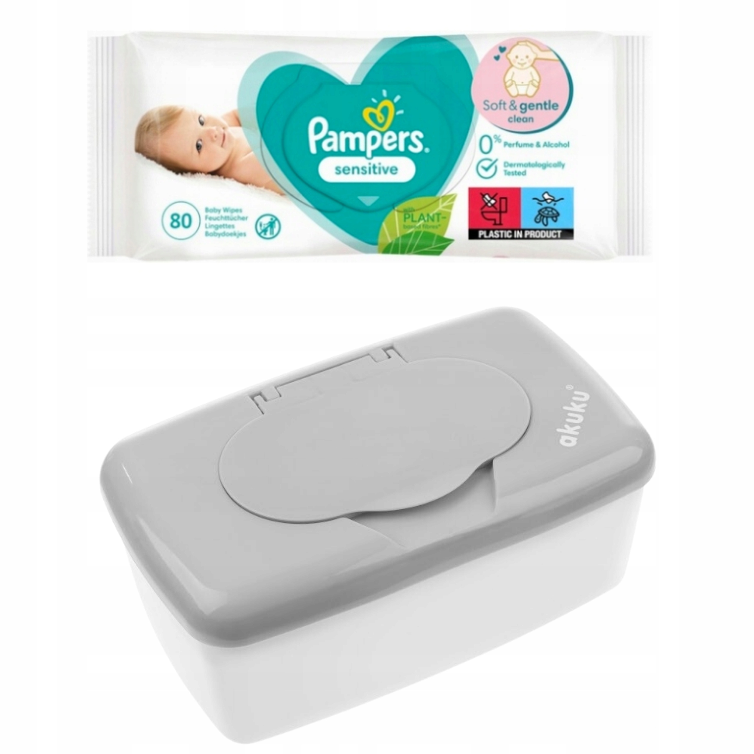 chusteczki nawilżające pudełko box pampers