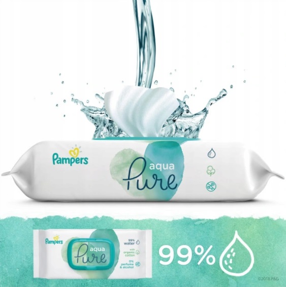 pampers aqua pure cena