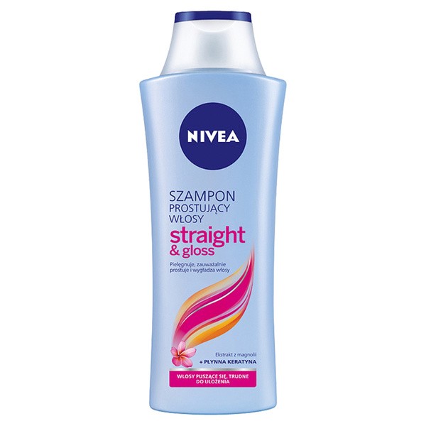 nivea szampon prostujący włosy straight & gloss