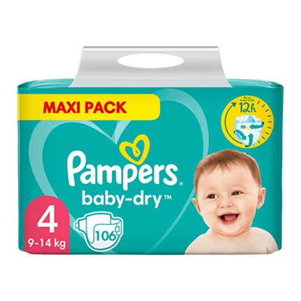 pampers active baby dry 4 106 szt