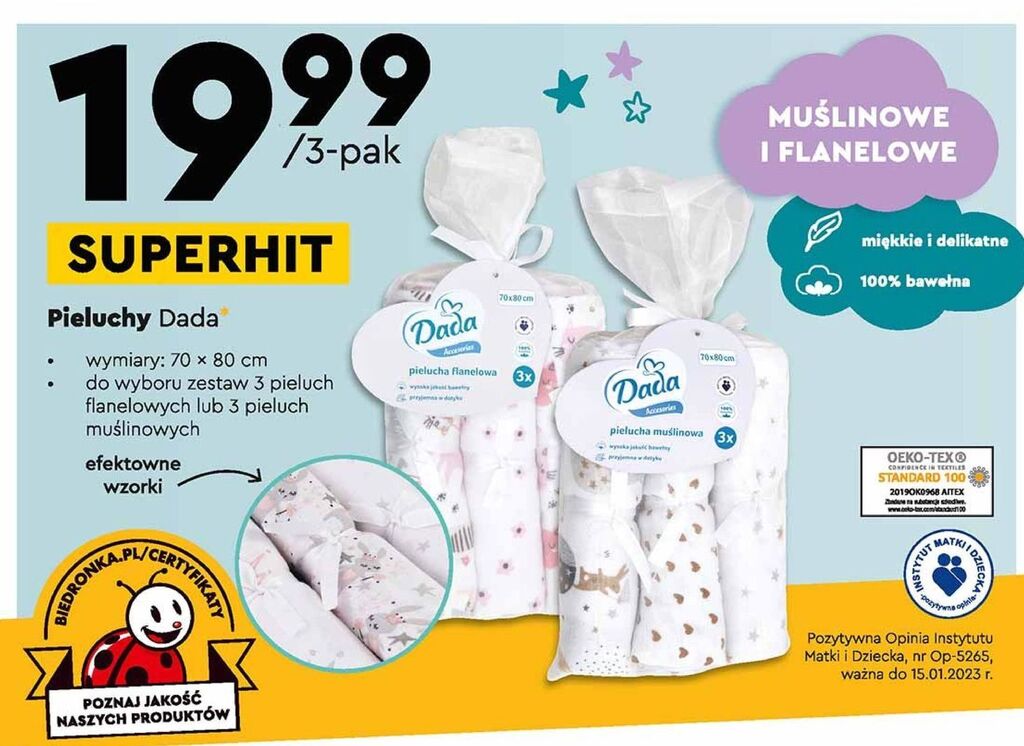 pieluchy flanelowe.auchan