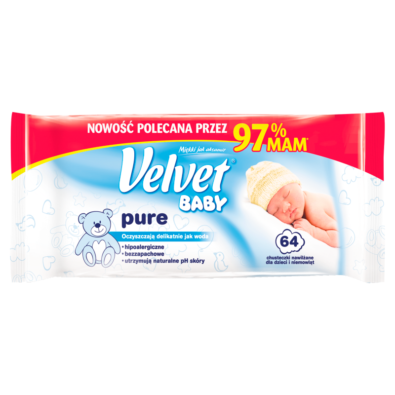 velvet baby chusteczki nawilżane pure 64 szt rossmann cena