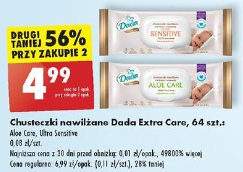 chusteczki nawilżane dada promocja