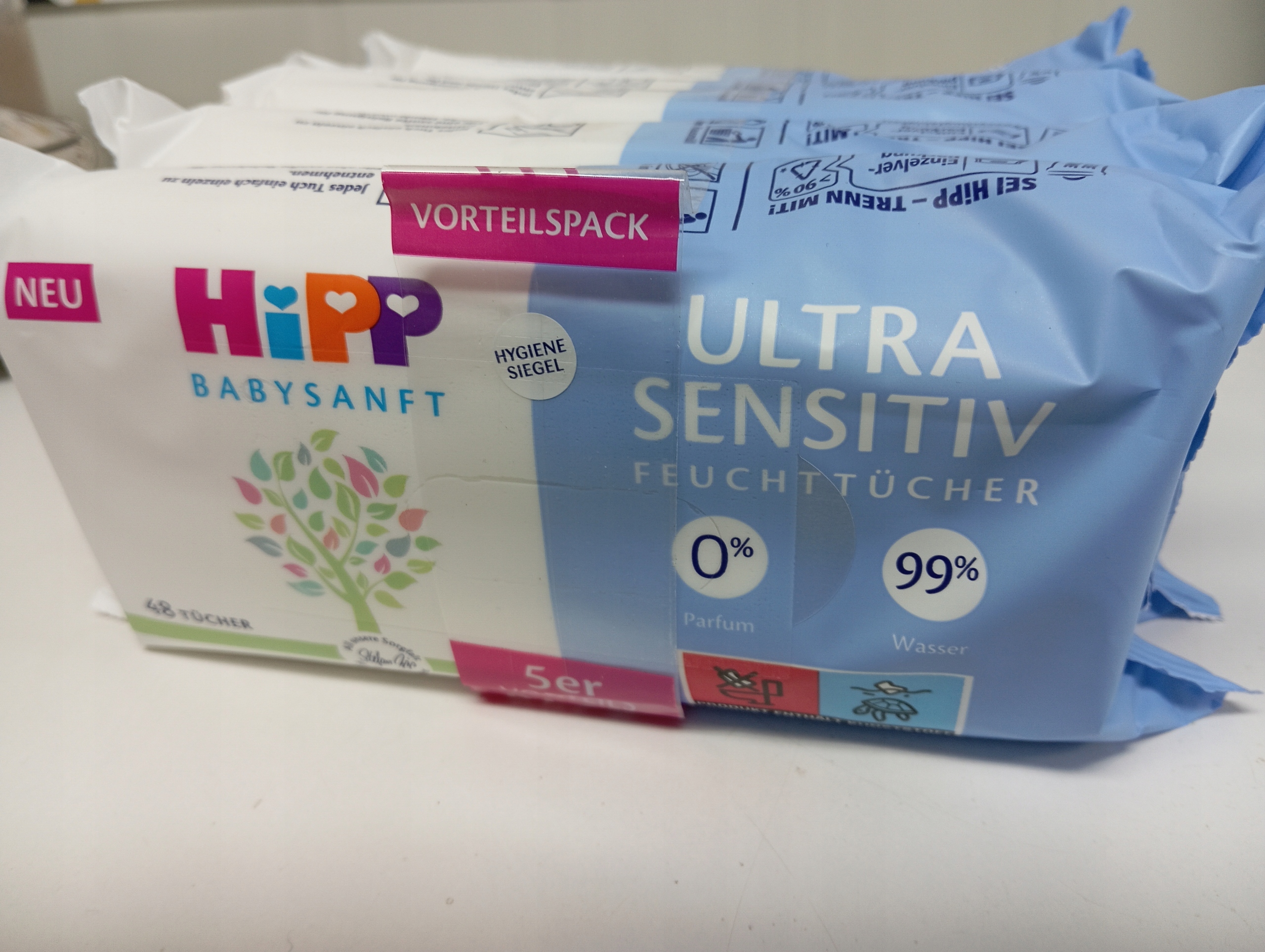 hipp ultra sensitiv chusteczki nawilżane w pudełku