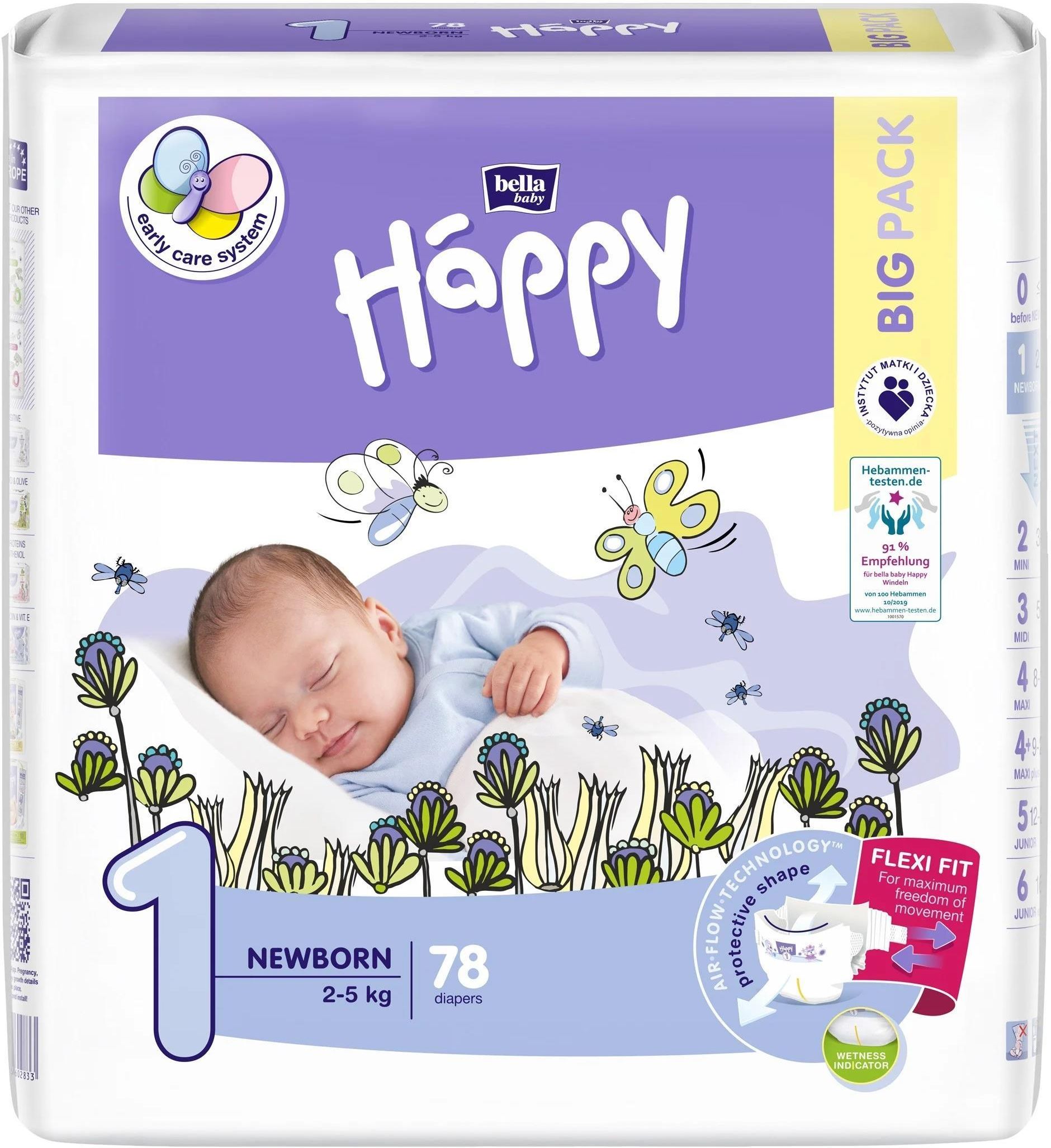 pieluchy new flexi fit happy newborn opinie