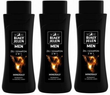 biały jeleń żel&szampon 2w1 z minerałami for men 300ml