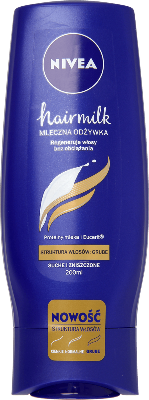 nivea hairmilk mleczna odżywka do włosów o strukturze grubej