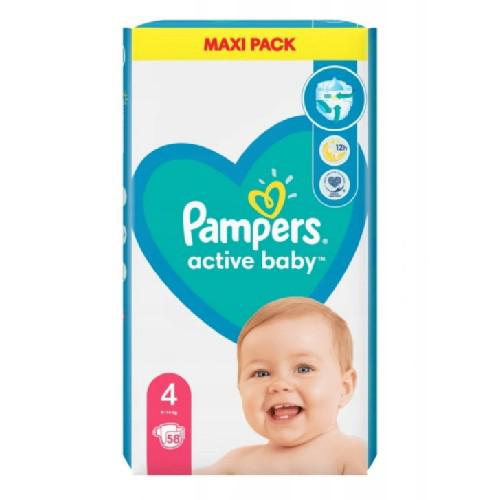 pampers active baby 4 58 szt