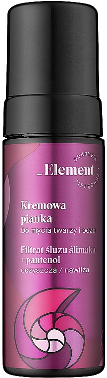 element śluz ślimaka pianka do twarzy