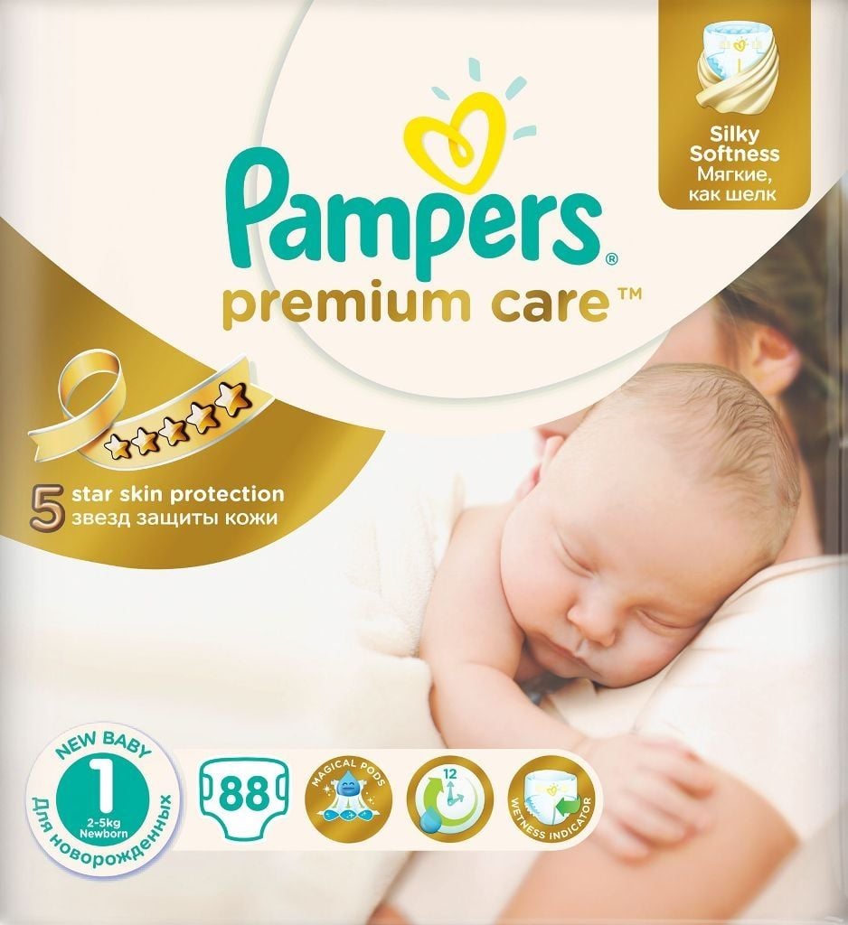 pampers premium care pieluchy rozmiar 1 88 sztuk