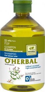 oherbal szampon z ekstraktem z mięty do włosów przetłuszczających się