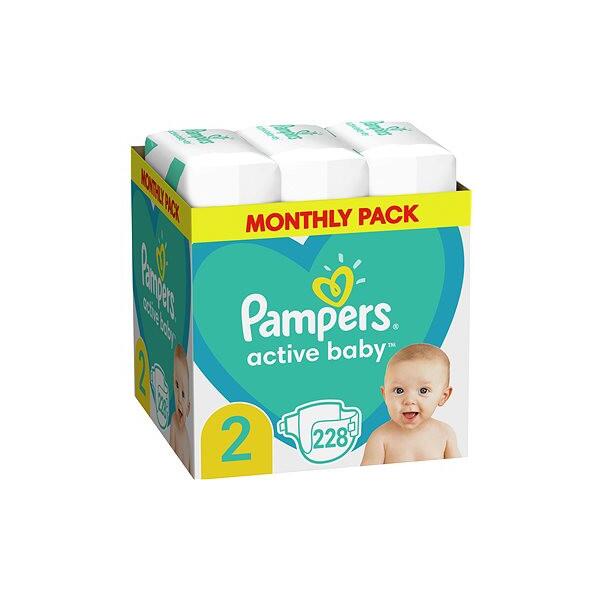 pampers active baby 4+ monthly pack