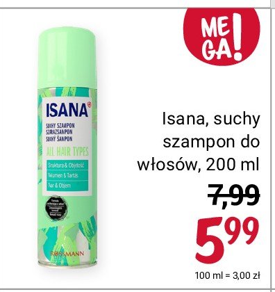 isana suchy szampon struktura i objętość