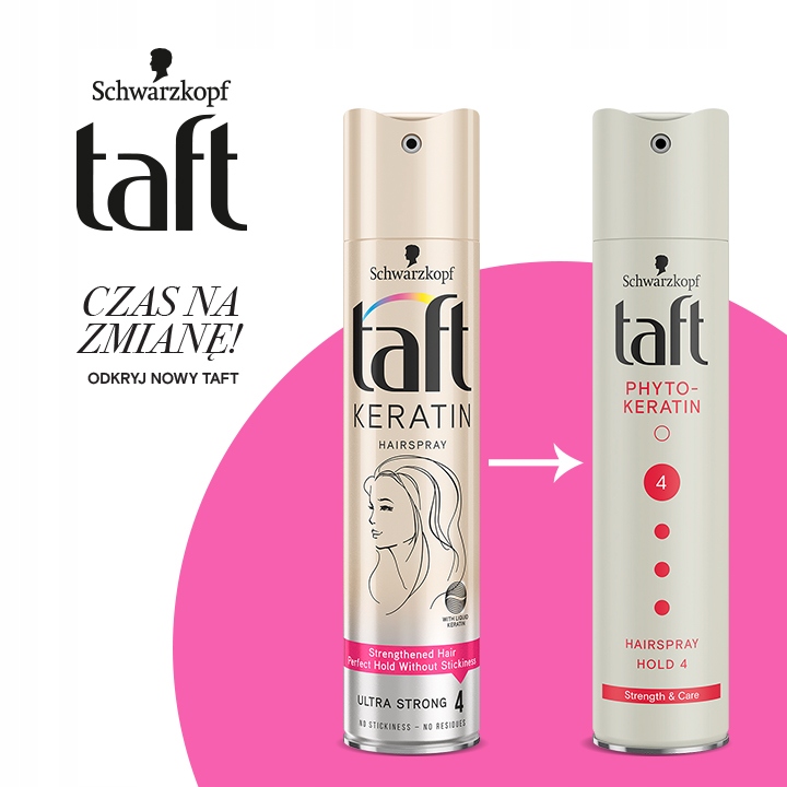 lakier do włosów taft keratin 3