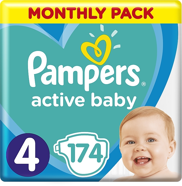 pamper active baby 4 174 szt