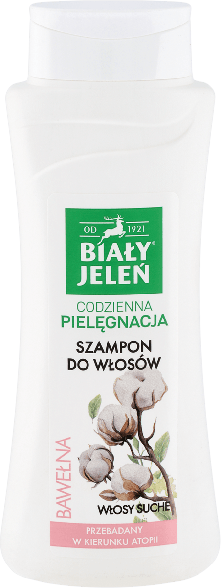 szampon biały jeleń z bawełną