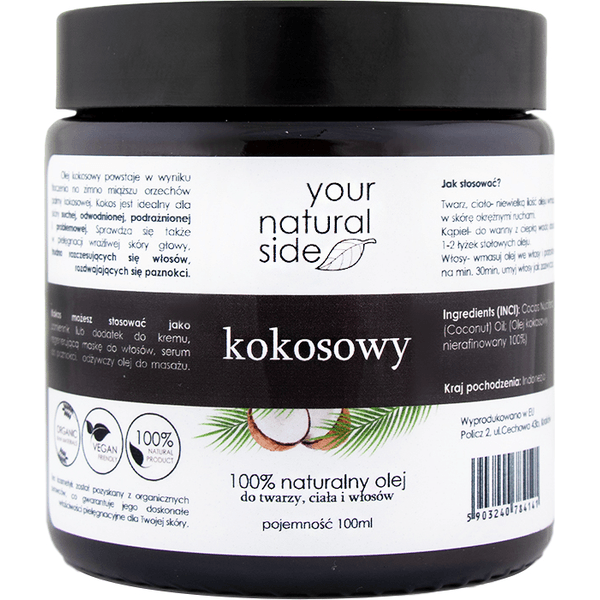 olej kokosowy naturalna odżywka do włosów i skóry