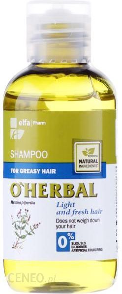 oherbal szampon do włosów przetłuszczających się z ekstraktem z mięty