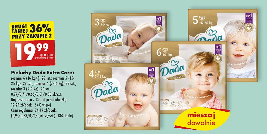 pieluchy dada extra care promocja