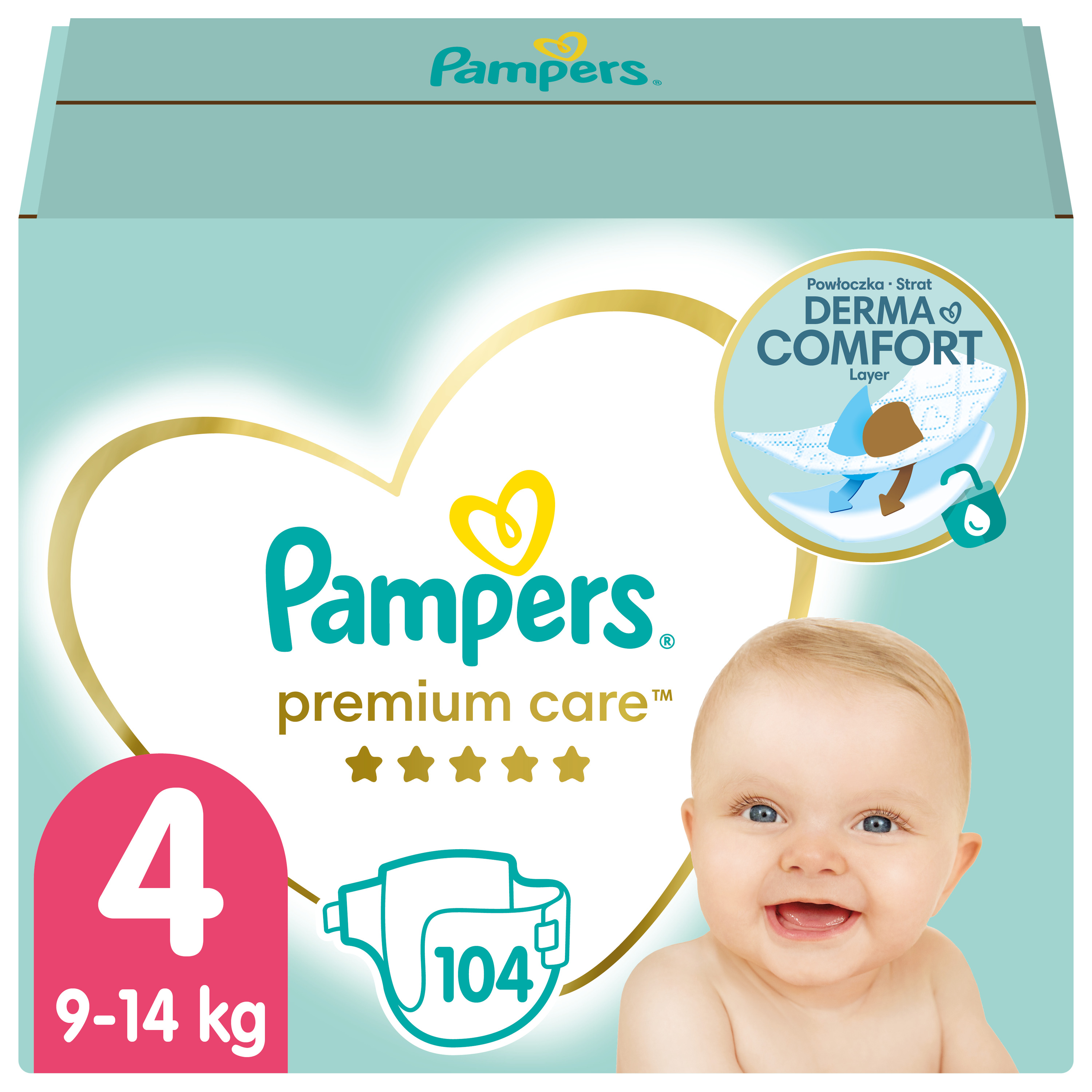 pampers dziecko wielkości owoca