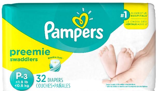 p&g small pampers for born before the date